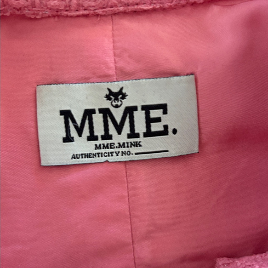 Mme Mink Pink Short-Sleeve Belted Mini Dress — image 3 of 5